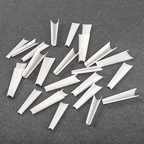 Sethexy Extra XXL Long Coffin French Press On Nails - 500Pcs Acrylic Ballerina Fake Nails Tips for DIY Nail Art, Half Cover False Nails in Natural Color | Perfect for Salon, Home Manicure & Special Occasions