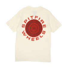 Spitfire Classic '87 Swirl Fill Graphic T-Shirt - Cream/Red/Black Vintage Skate Style | Perfect for Skateboarding, Streetwear & Casual Outfits