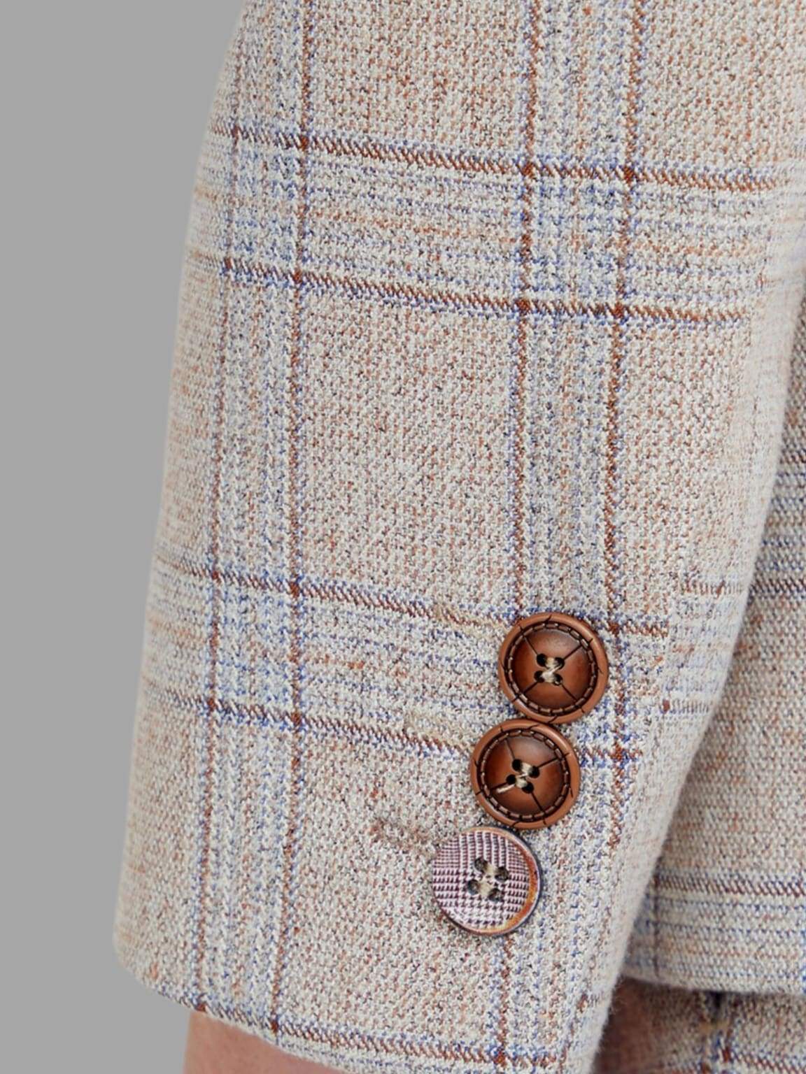 Vintage Rogue Saint Cream Check Tweed Jacket - Classic Wool Blazer for Women - Perfect for Office, Dinner Dates & Fall Fashion