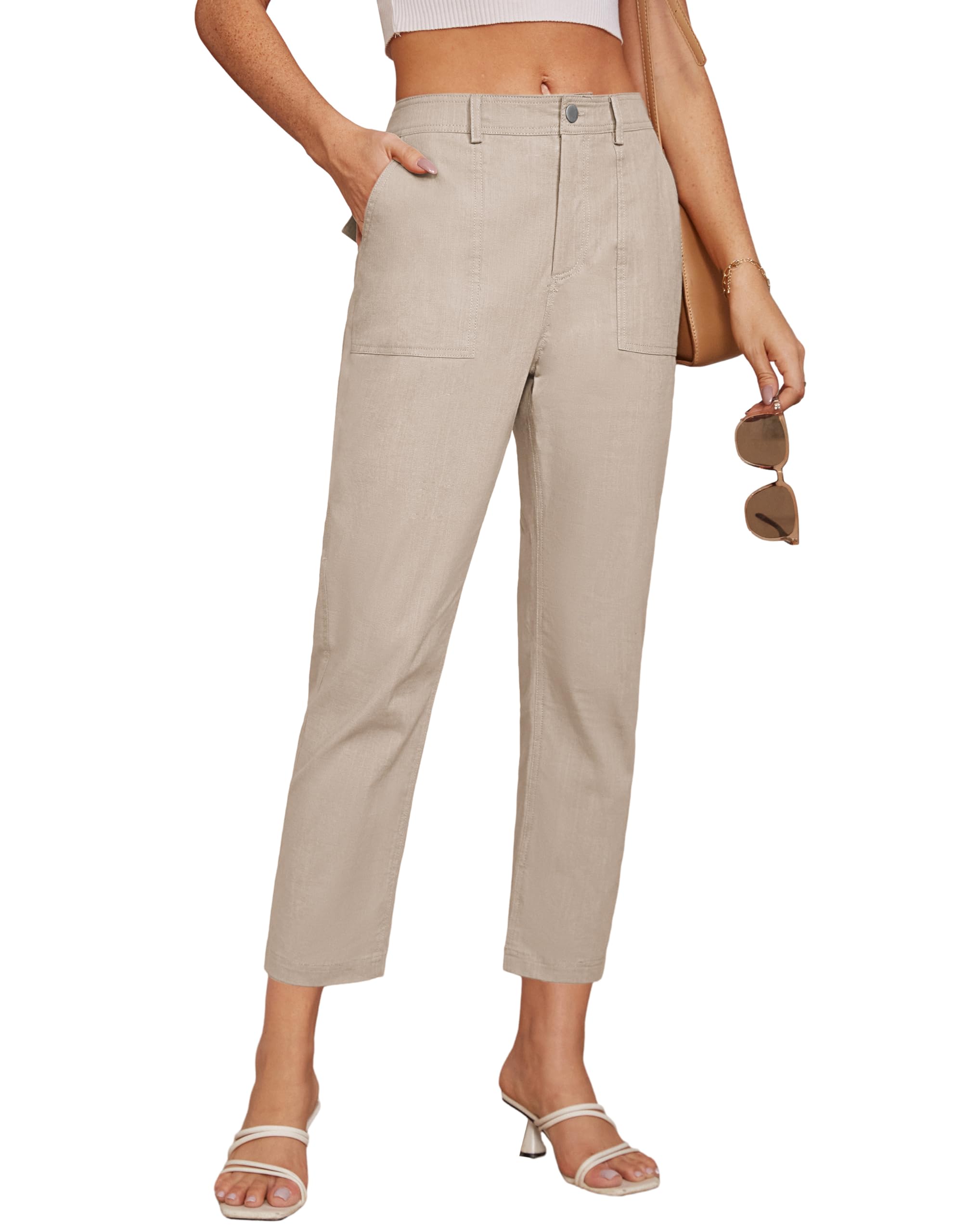 GRACE KARIN Women's High Waisted Work Pants - Professional Tapered Leg Dress Pants with Pockets for Office & Business Casual Outfits | Perfect for Workwear, Business Meetings & Smart Casual Occasions