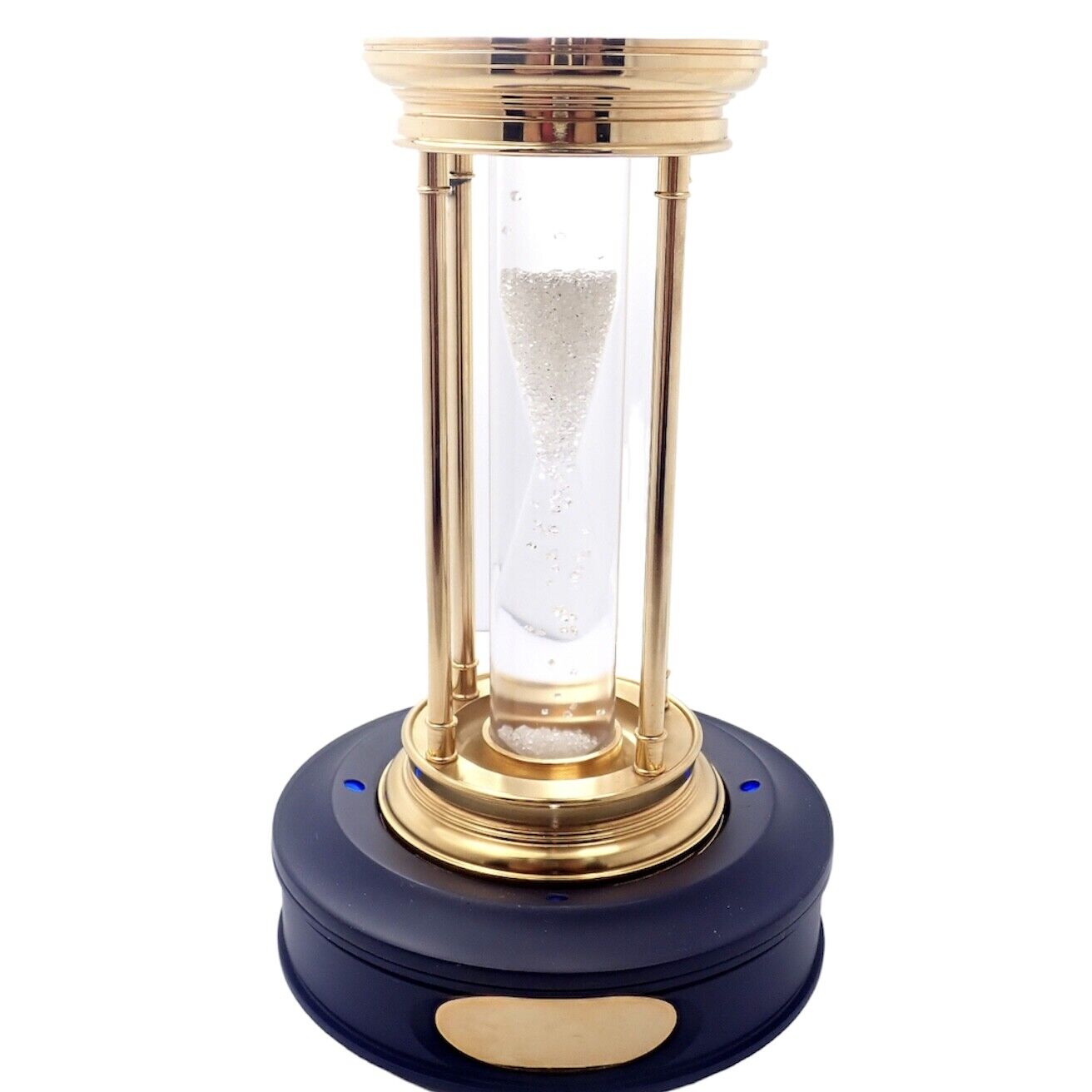 Authentic De Beers Limited Edition Millennium 2000 Diamond Brass Hourglass - Luxury Collectible for Home Decor, Office Display & Anniversary Gifts