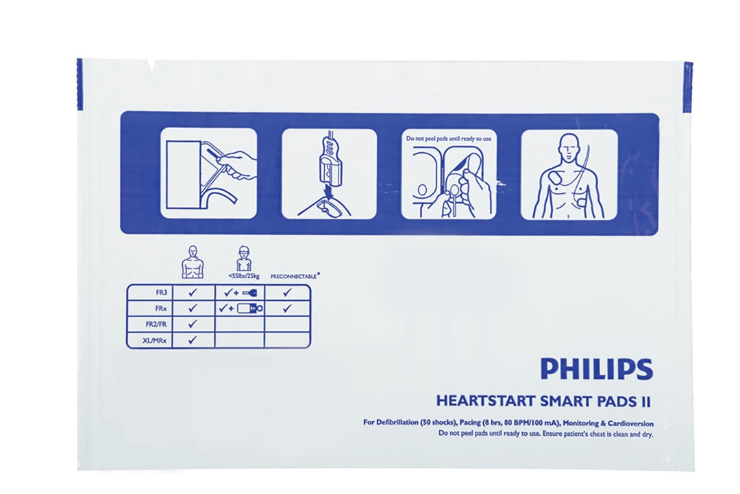 Philips FRx AED SMART PADS II - Short Dated Defibrillator Electrodes for Emergency Cardiac Care | First Aid, Home & Workplace Safety