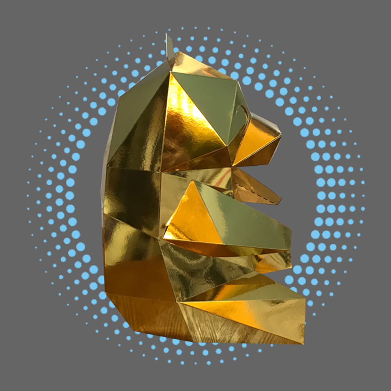 Creative 3D Panda Paper Trophy - DIY Origami Puzzle & Handmade Paper Sculpture Art for Home Decoration, Gift, Party & Office Awards (Gold) | Fun Craft Activity for Kids & Adults