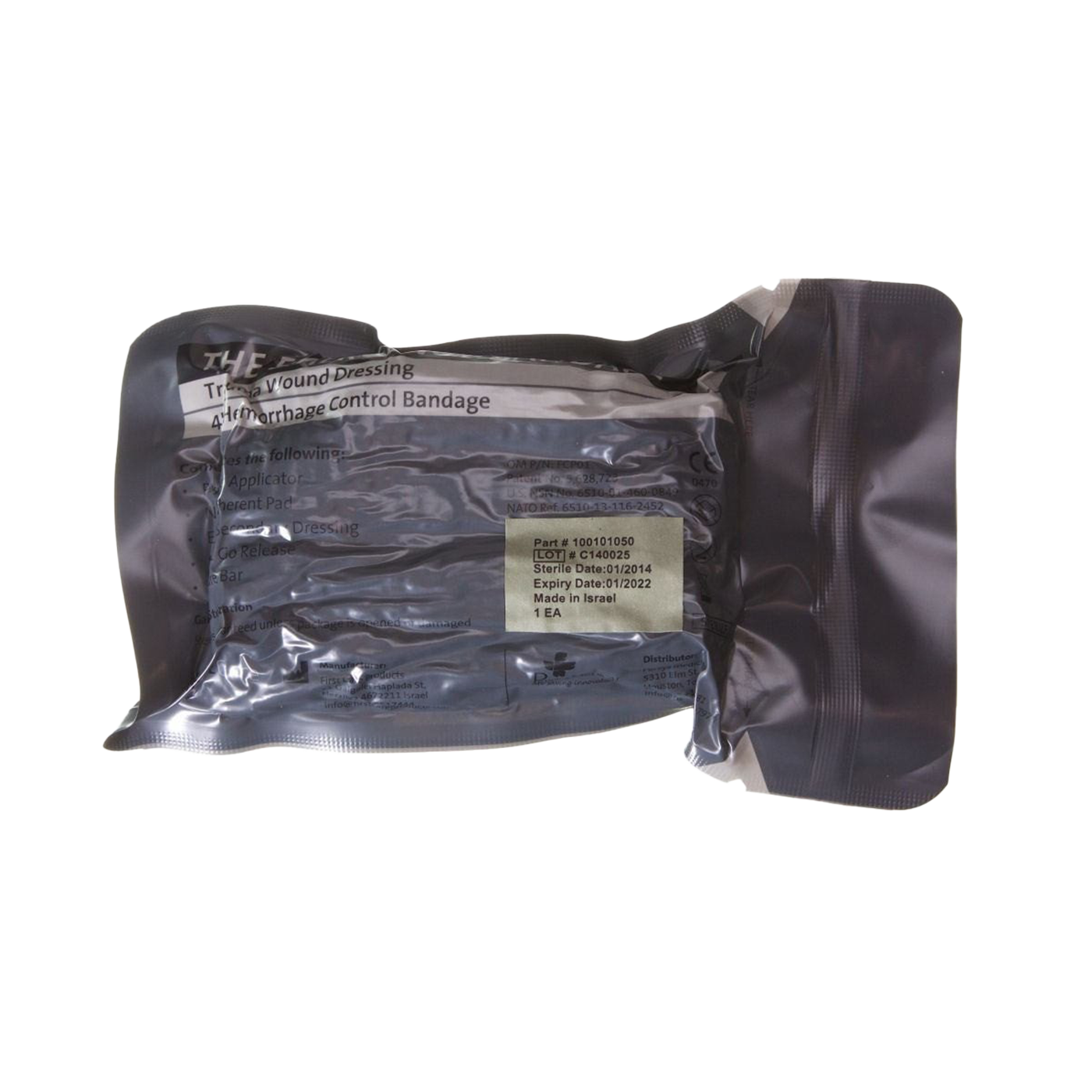 Israeli Emergency Bandage - First Aid Trauma Dressing for Wounds & Bleeding Control - Ideal for Hiking, Camping, Survival Kits & Emergency Preparedness
