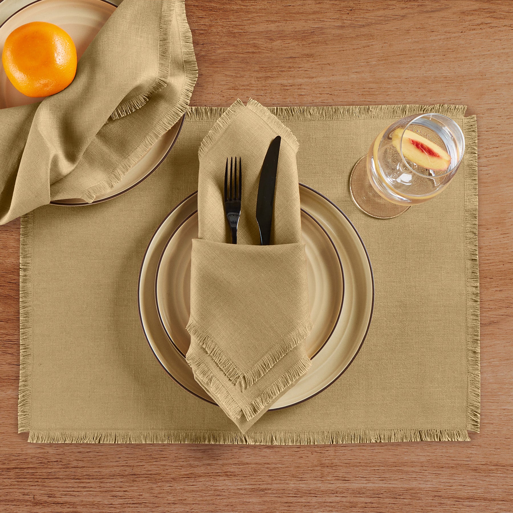 Stylish Fringe Placemats Set of 4 - Boho Chic Table Decor for Dining Room, Kitchen, or Outdoor Entertaining