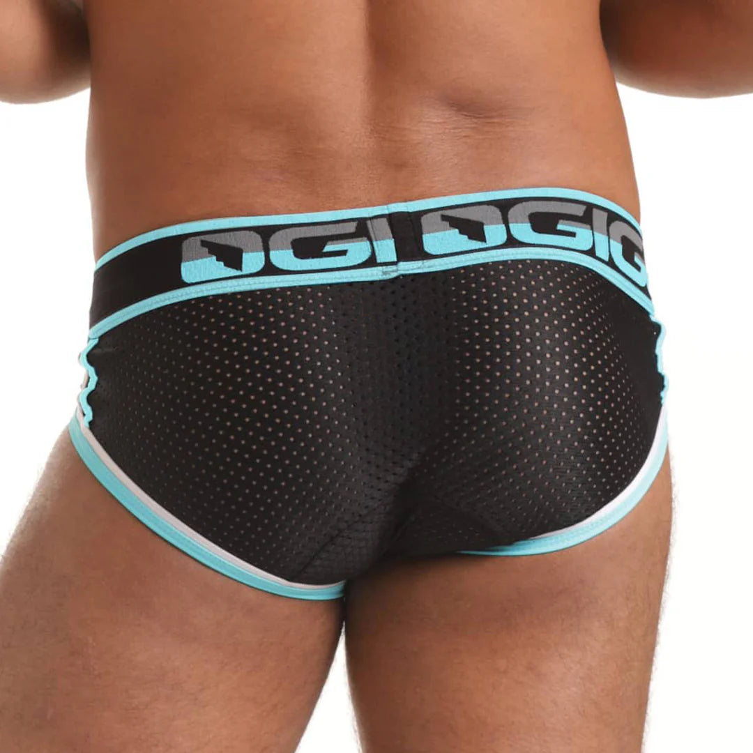 Gigo Versatile Mesh Briefs for Men - Breathable & Comfortable Underwear in Black/Blue - Perfect for Gym, Sports & Everyday Wear