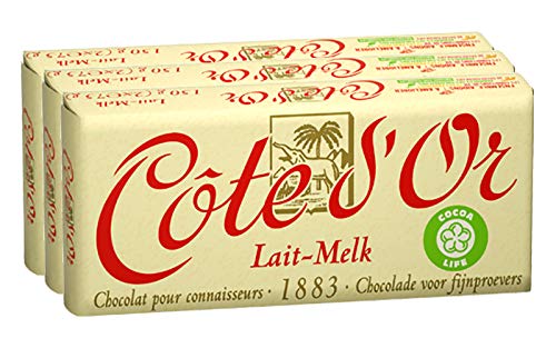 Premium Belgium Chocolate - Cote d'Or Milk Chocolate 33% Cacao (5.3 Oz, Pack of 3) | Gourmet Gift, Dessert Topping & Baking Ingredient