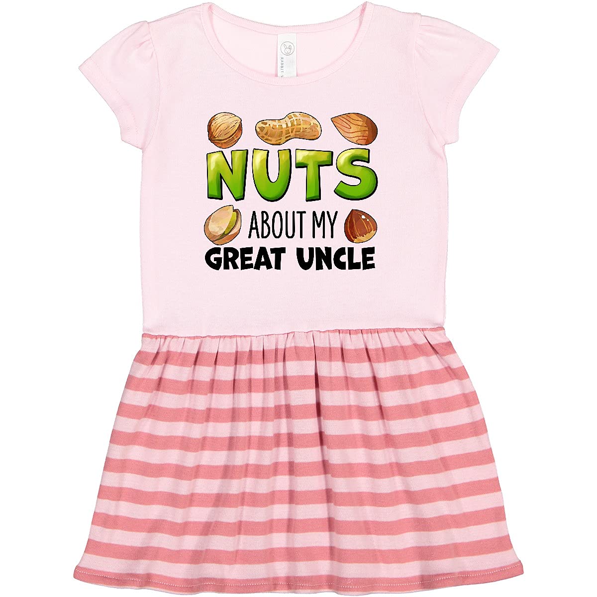 Inktastic Nuts About My Great Uncle Peanut Almond Pistachio Toddler Dress - Cute Casual Outfit for Girls, Playdates & Family Gatherings