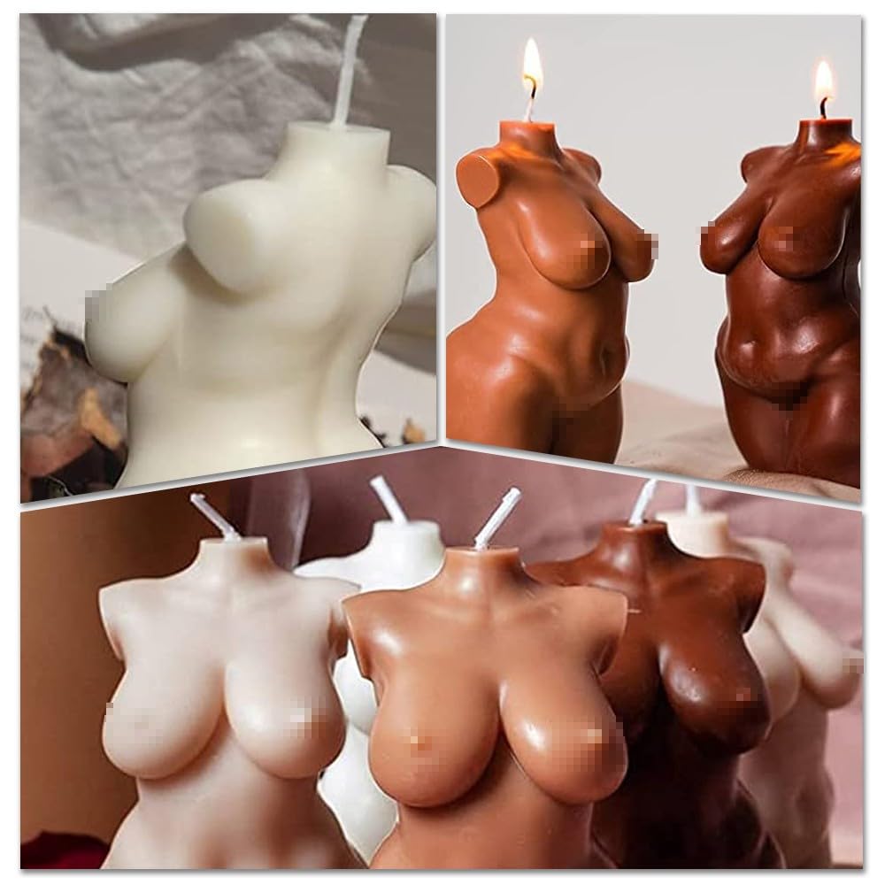 3D Silicone Woman Body Candle Molds for DIY Candle Making - Female Human Wax Molds for Homemade Candles, Soap Making, Epoxy Resin & Plaster Casting - Perfect for Home Decor, Spa Gifts & Craft Projects