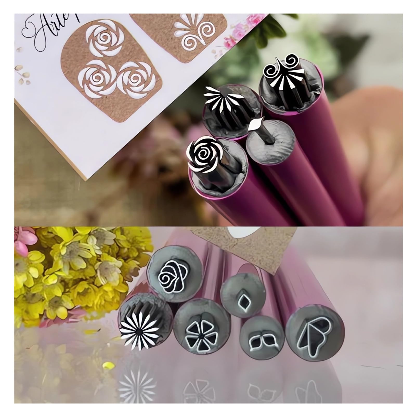 **10PCS Nail Art Stamp Pen Kit - DIY Gel Nail Pens, Dotting Tools & Stamping Polish for French Tips & Manicure - Perfect for Nail Art Decorations & Salon Use**