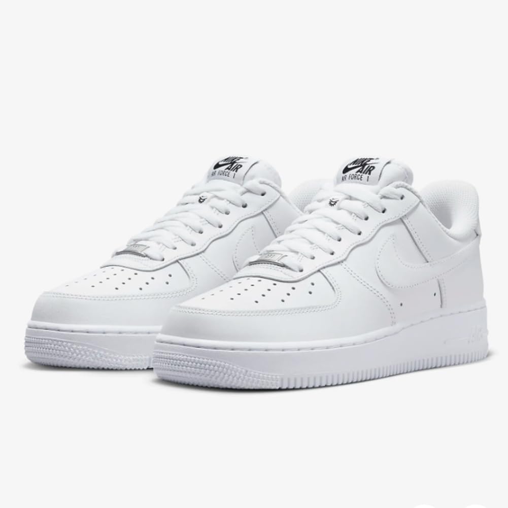 Nike Air Force 1 '07 Flyease DX5883-100 - White Unisex Sneakers for Men & Women | Comfortable Athletic Shoes for Running, Walking & Casual Wear