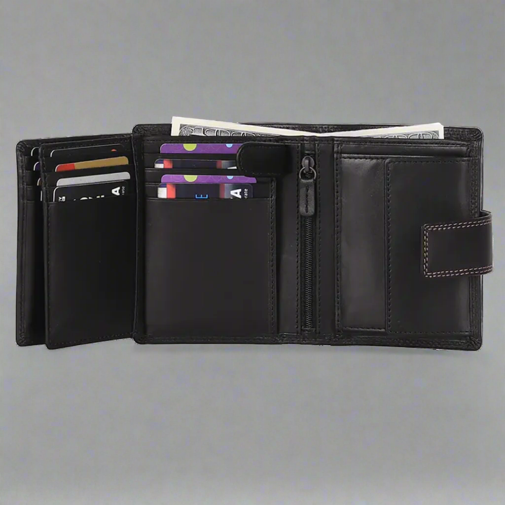 Premium MET Men's Fashion Leather Wallet - Slim RFID Blocking Bifold Wallet for Everyday Use & Travel - Perfect Gift for Dad, Husband, Boyfriend