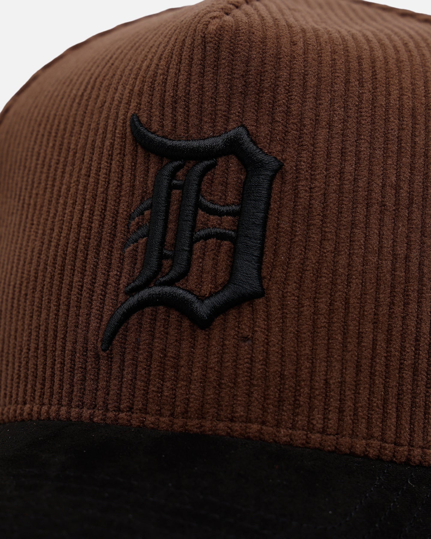 47 Brand Detroit Tigers 'Barren' Snapback Hat - Corduroy Baseball Cap in Brown/Black for Men's Sports & Casual Wear