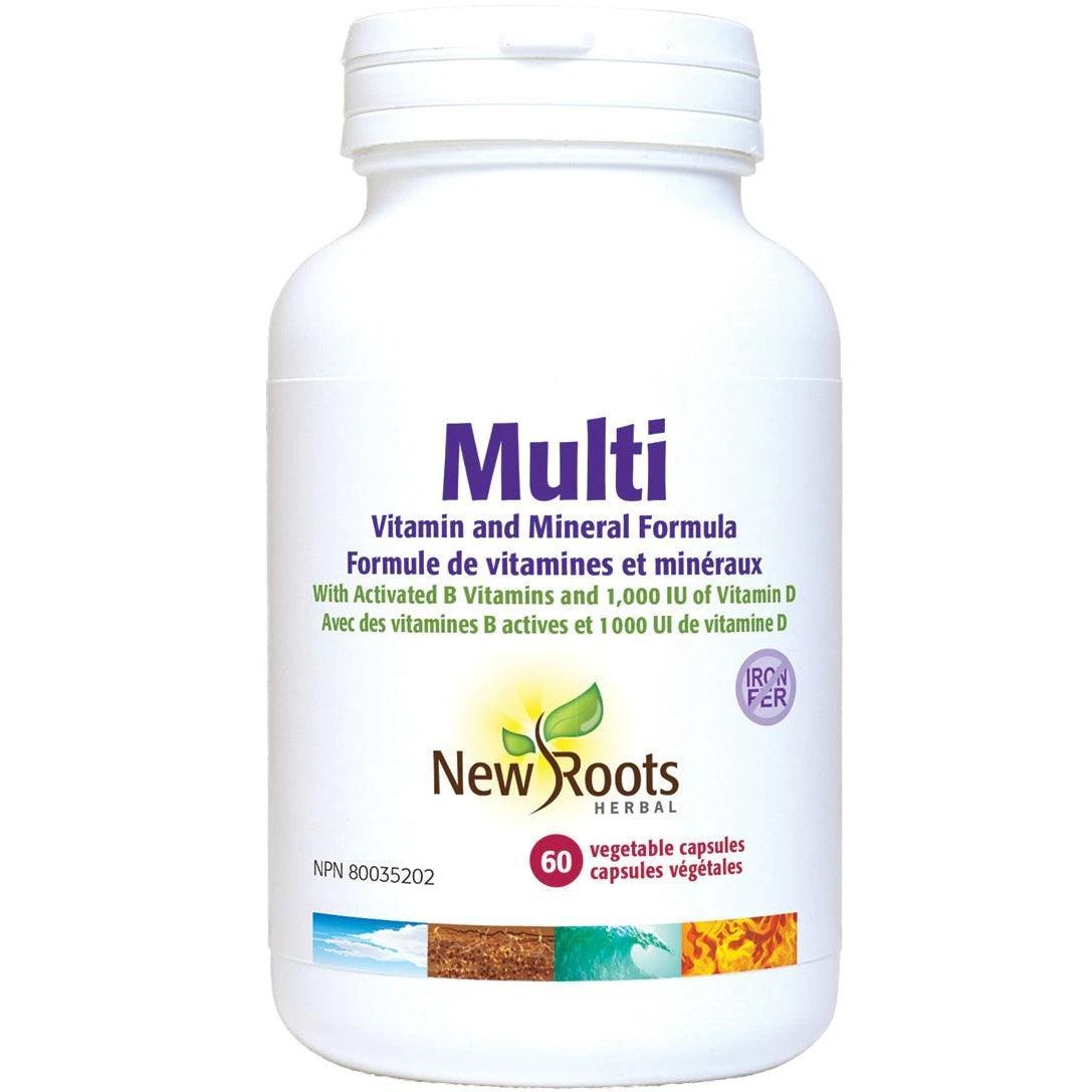 New Roots Multi 60 Veggie Caps - Premium Multivitamin Supplement for Adults - Supports Immune System, Energy & Overall Health - Perfect for Daily Wellness Routine & Active Lifestyle