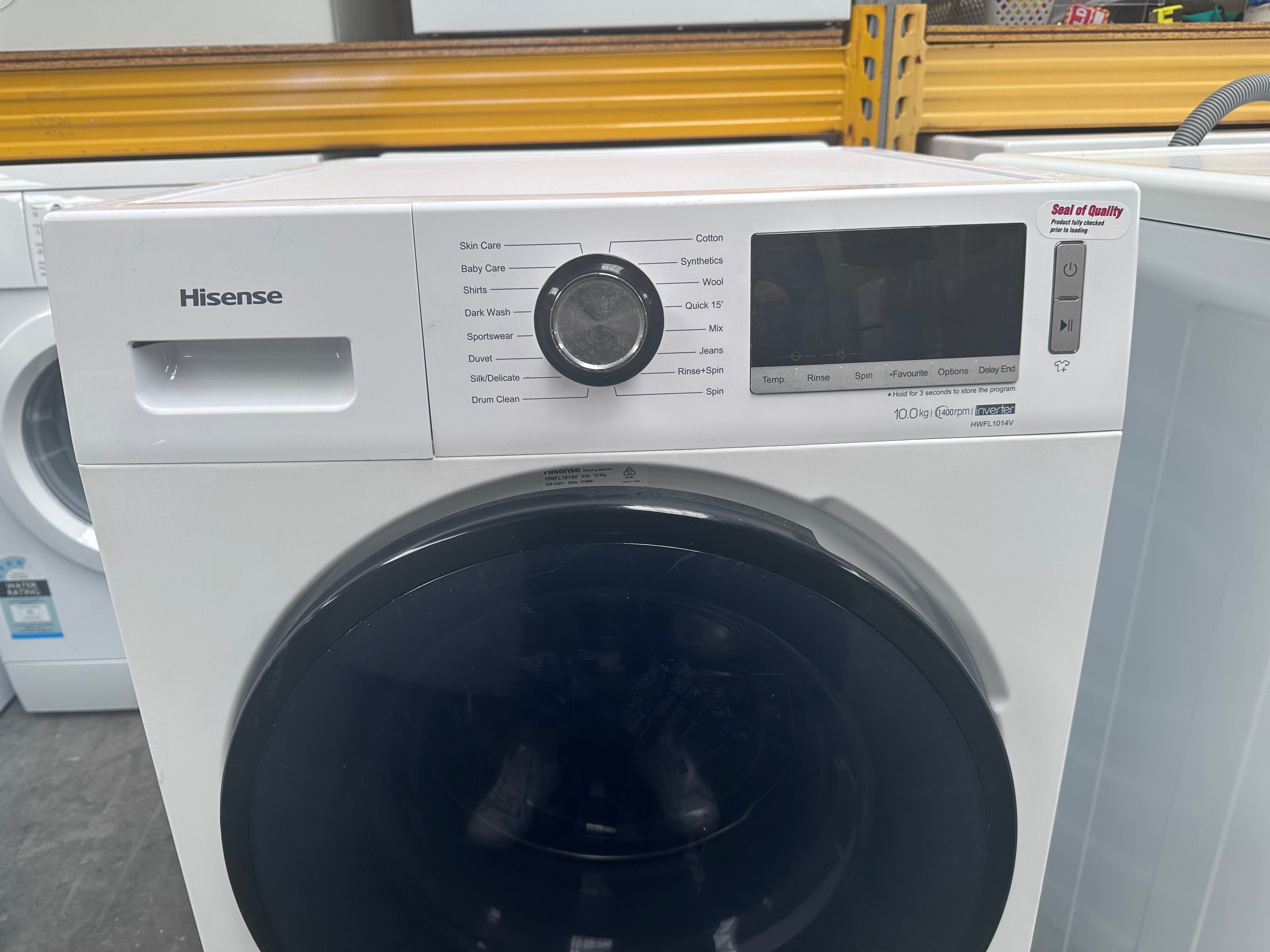 Hisense 10kg Front Load Washing Machine - Energy Efficient, Quiet Operation [Certified Refurbished] - Perfect for Apartments & Small Laundry Rooms