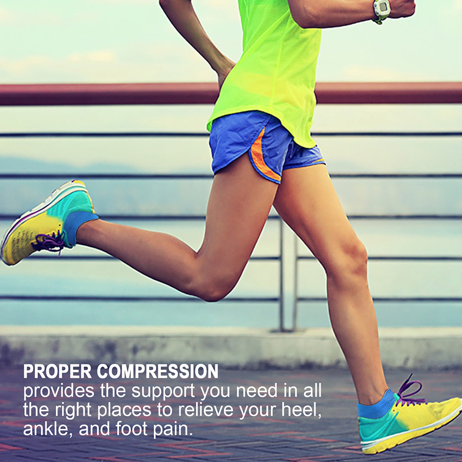 GECKOMAN x PAPLUS Ankle Compression Running Socks for Men & Women - 2 Pairs Pack - Moisture Wicking & Breathable for Marathon, Hiking, Gym Workout & Sports Performance