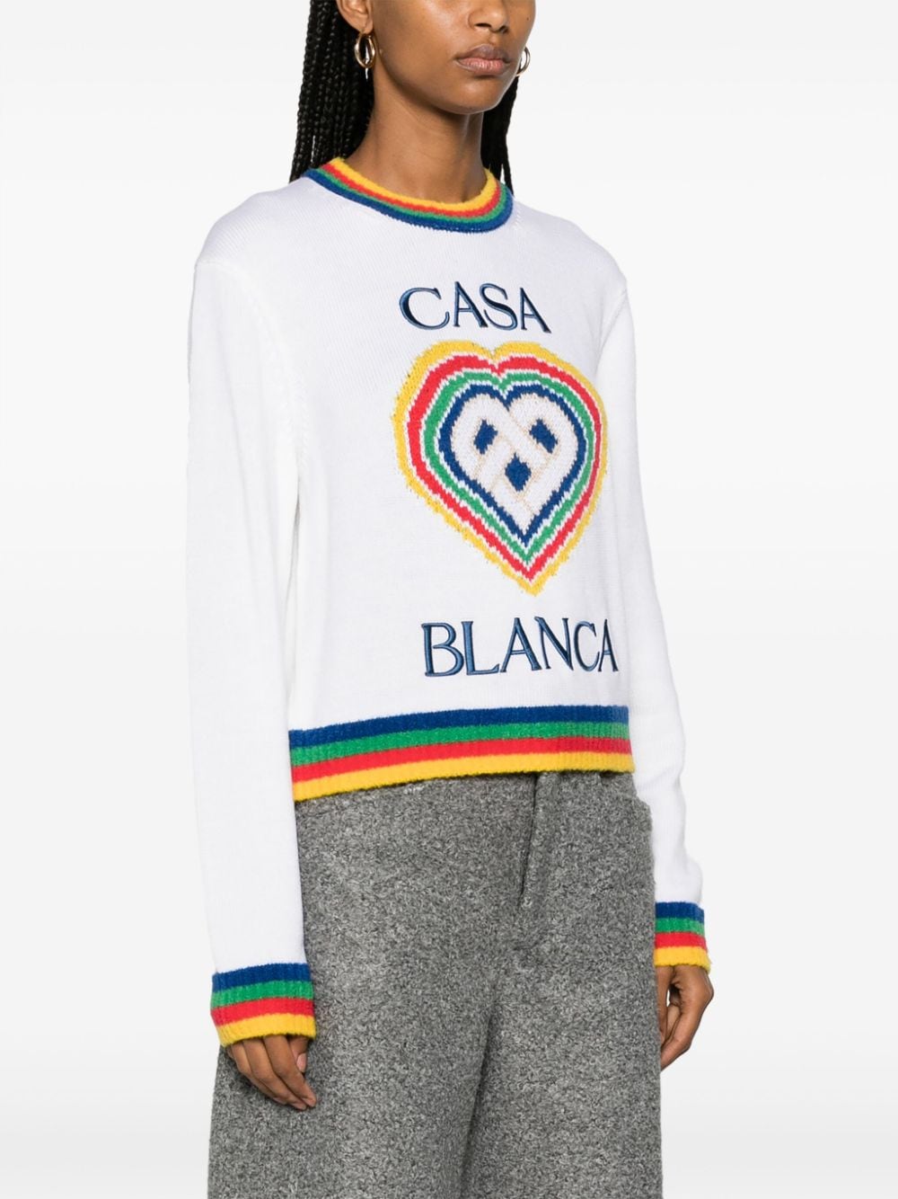 Casablanca White Sweaters for Women - Soft & Cozy Knit Pullover - Perfect for Winter & Fall Fashion - Office, Casual & Holiday Outfits