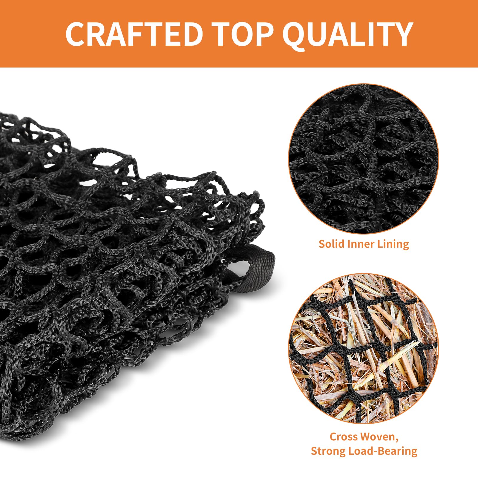 2 PCS Large Slow Feed Hay Net for Horses - 31.5