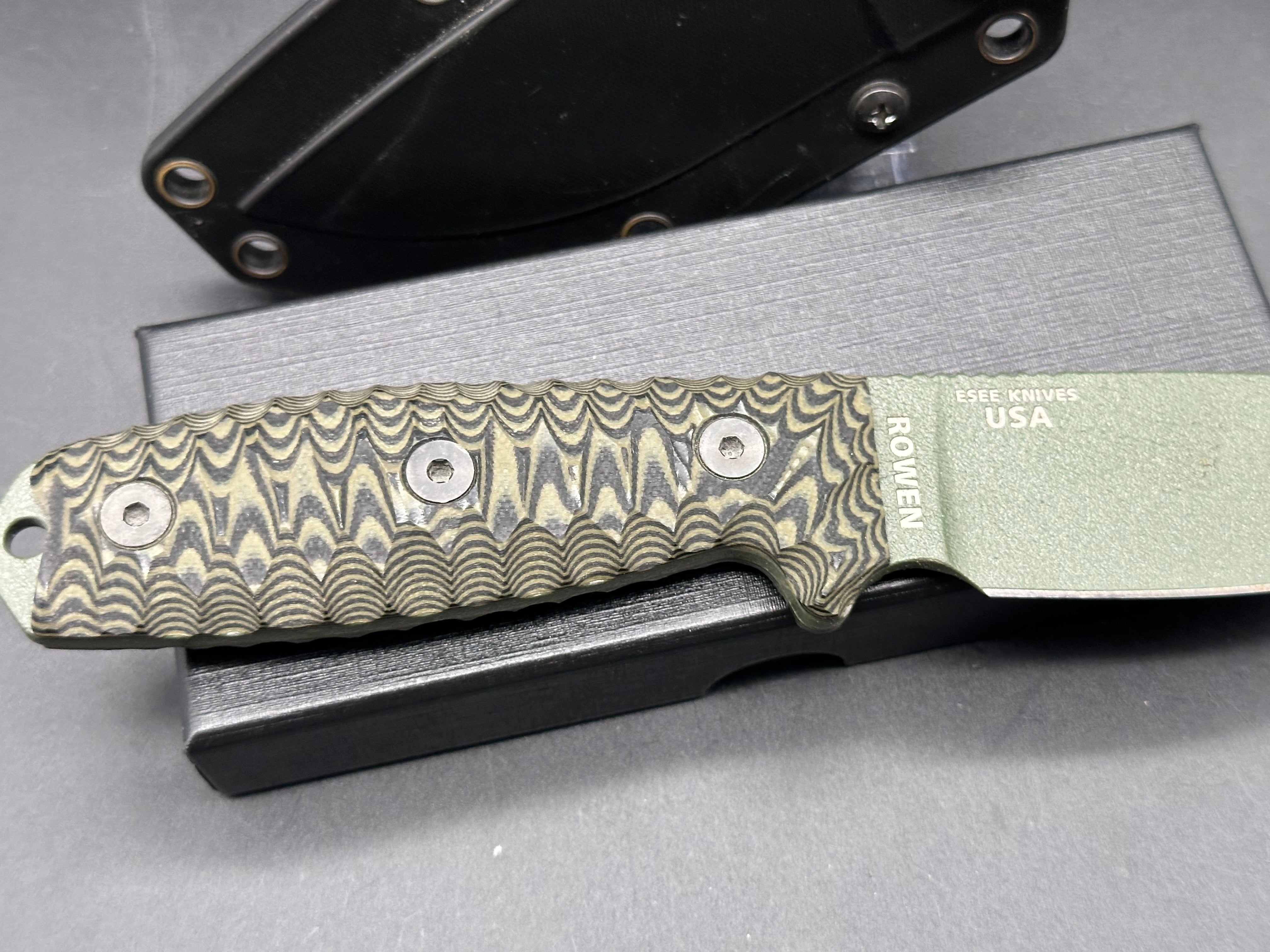 ESEE 3 Survival Knife with Custom G10 Scales - Perfect for Camping, Hunting & Outdoor Adventures