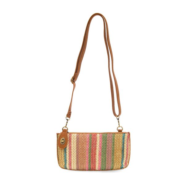 Stylish Solid Straw Mini Wristlet Crossbody Bag - Perfect for Summer Outings, Beach Trips & Casual Everyday Use