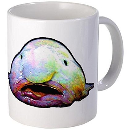 11 oz Blobfish Coffee Mug - Funny Psychrolutes Marcidus Ceramic Cup - White - Perfect for Office, Gifts & Coffee Lovers