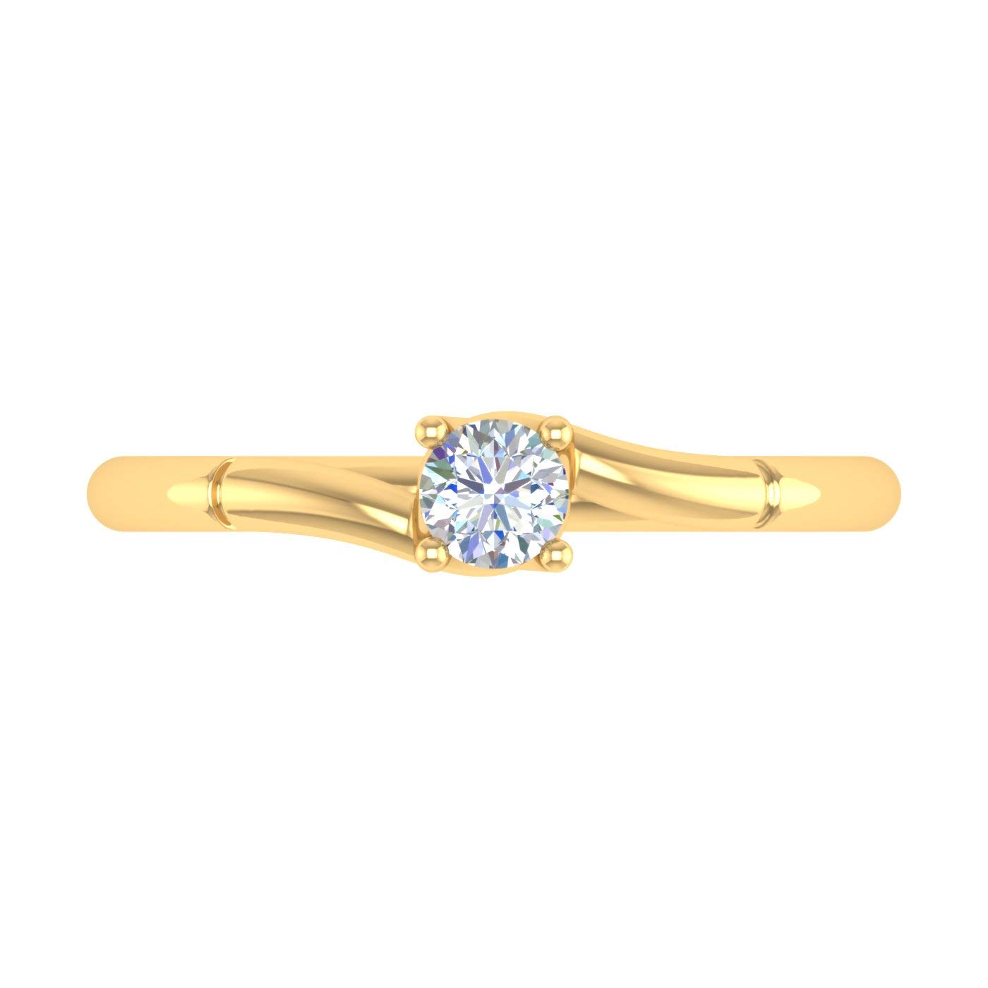1/4 Carat 4-Prong Diamond Solitaire Engagement Ring in 14K Gold - Perfect for Proposals, Anniversaries & Romantic Gifts