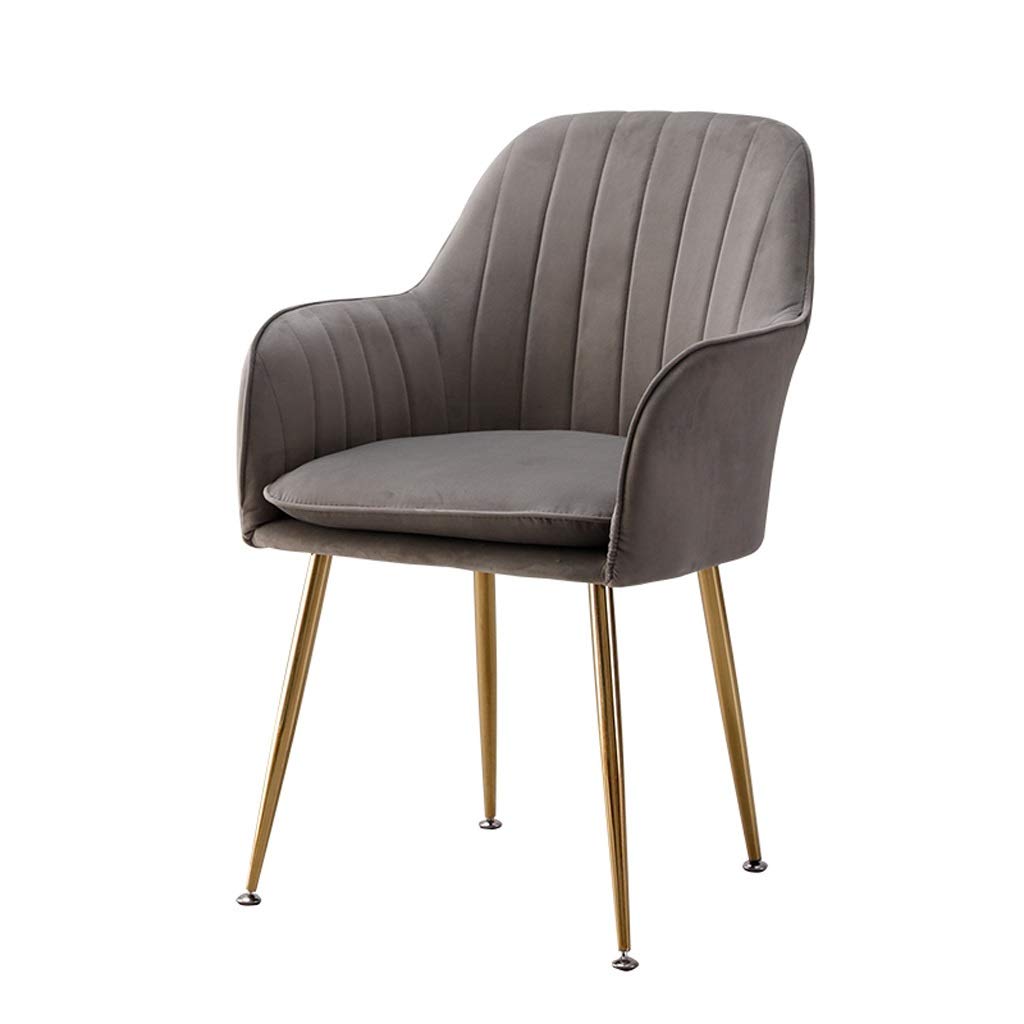 Gray Dining Chair - Modern Restaurant, Cafe & Bar Armchair with Backrest - Perfect for Home, Office, Locker Room & Dressing Table - Comfortable Computer & Sofa Chair for Dining & Workspaces