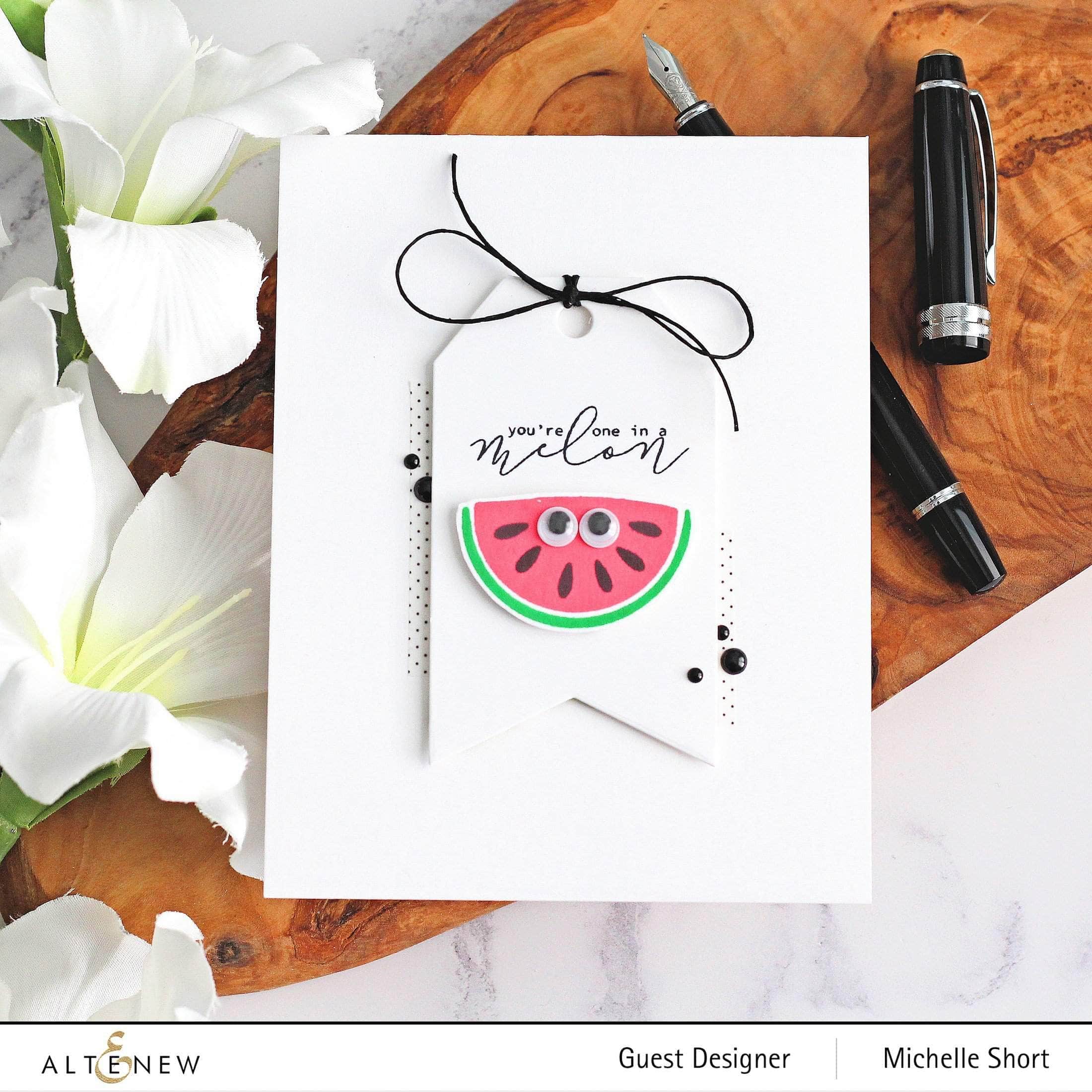 Mini Delight Watermelon Stamp & Die Set for Scrapbooking, Card Making, DIY Crafts - Perfect for Summer Invitations & Party Decorations