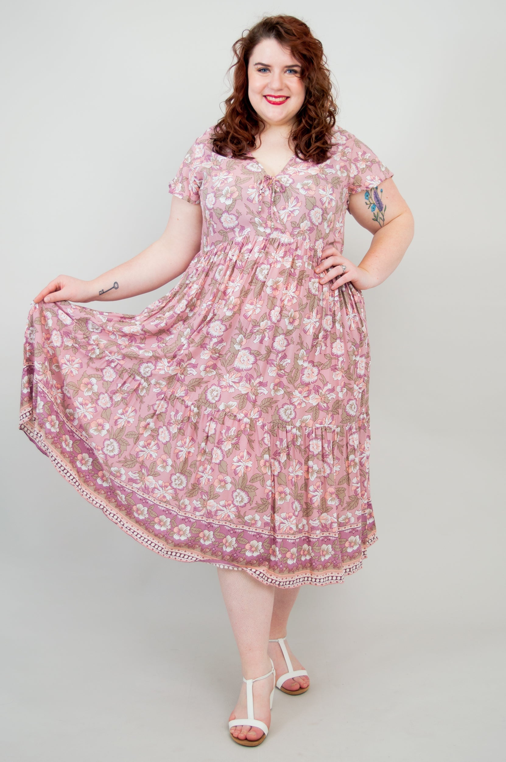 Julie Dress for Women - Elegant Siena Floral Print Summer Dress | Perfect for Casual Outings, Beach Vacations & Date Nights