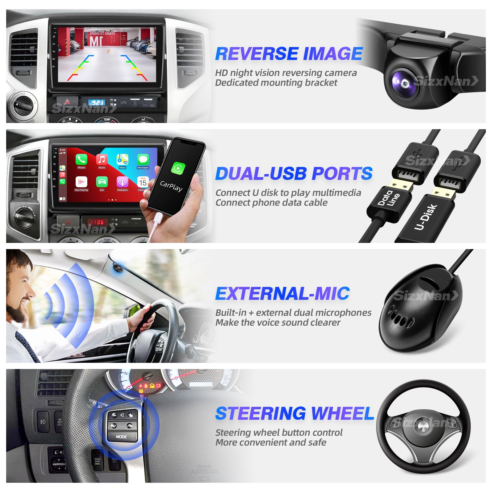 2005-2015 Toyota Tacoma Android Car Stereo with Wireless CarPlay & Android Auto - 8-Core 1280x720 Touchscreen Head Unit, Bluetooth GPS Navigation, WiFi Multimedia Player | Perfect for Road Trips, Commuting & In-Car Entertainment