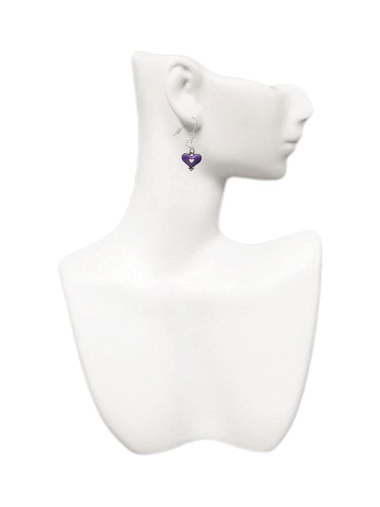 Silver Heart Cutout French Earrings - Elegant Jewelry for Women