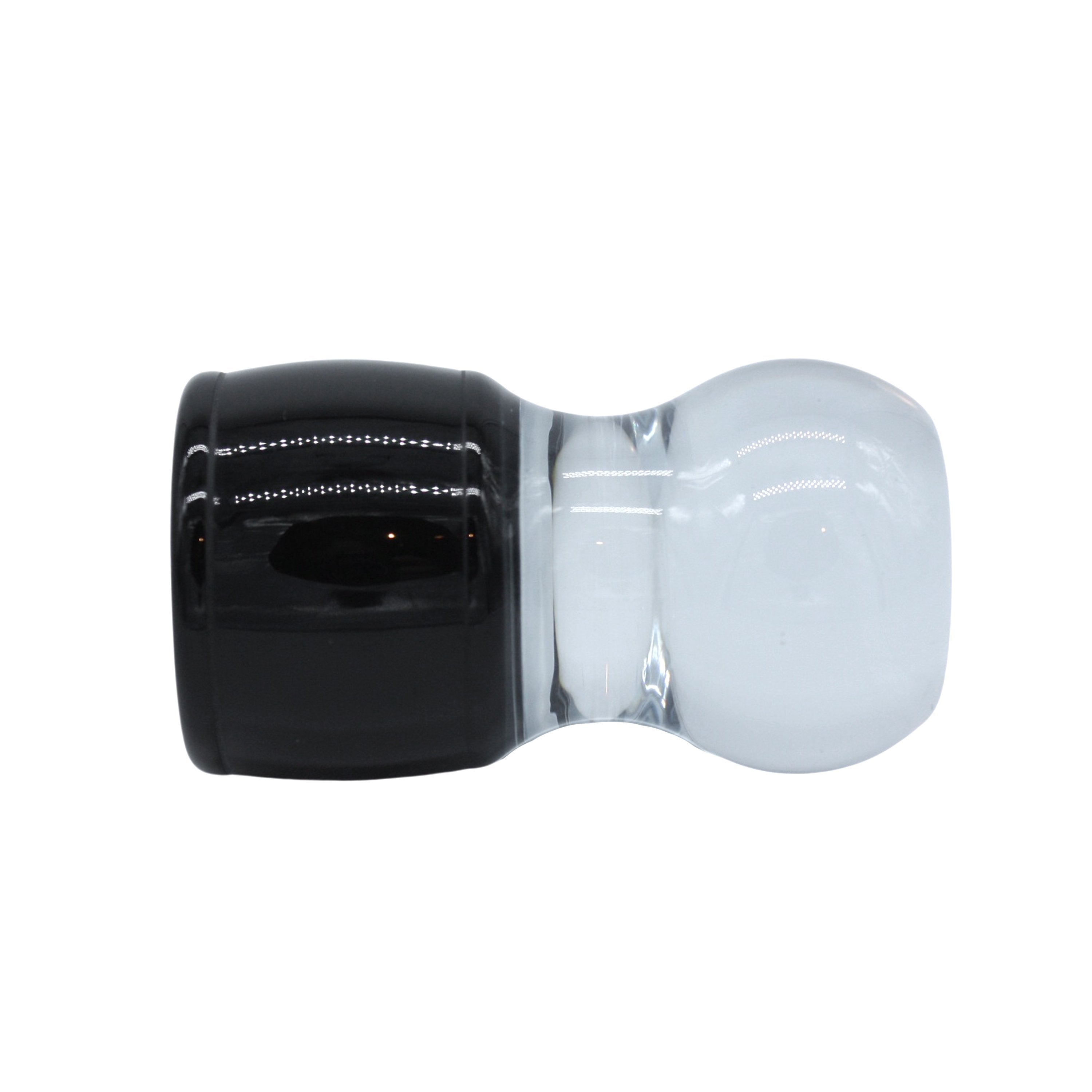 Premium Black & Clear Shaving Brush Handle for 28mm & 30mm Knots - Scratch & Dent Discount - Perfect for Wet Shaving, Grooming Kits & Barber Shops