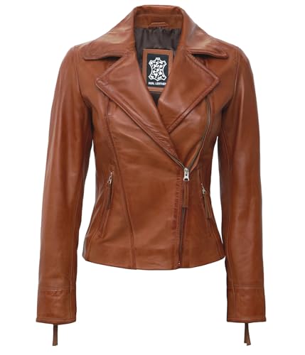 Ramsey Tan Leather Jacket Women