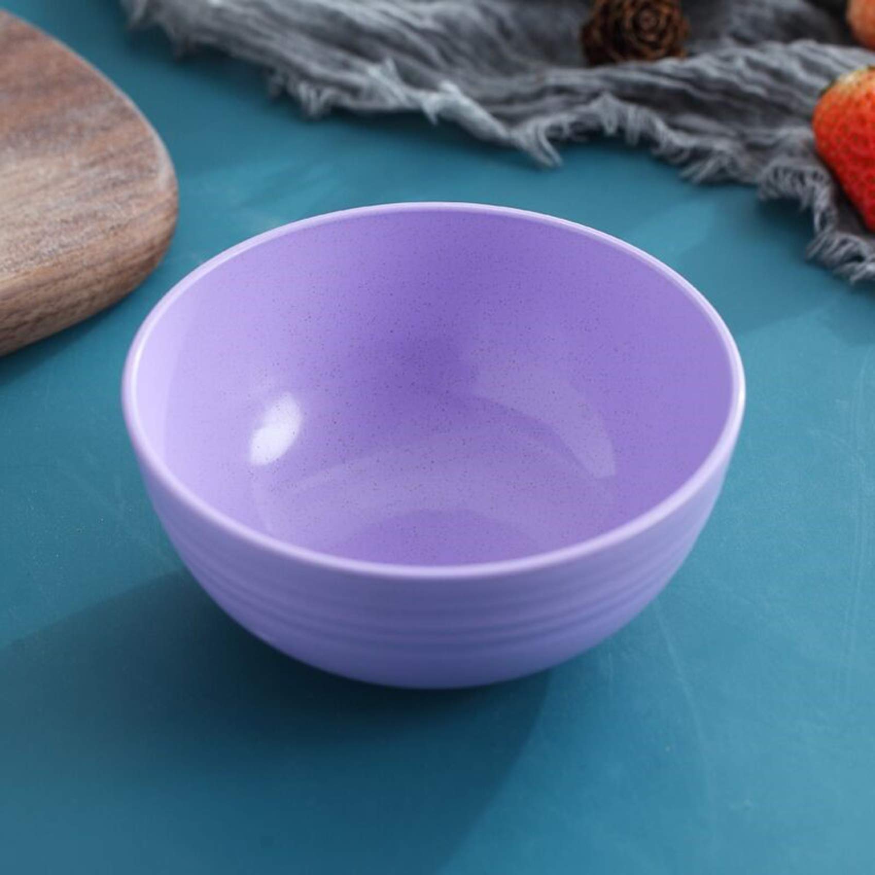 5-Piece Small Bowl Set - 14oz Reusable Kitchen Bowls for Desserts, Soup, Oatmeal, Pasta & Salad | Microwave & Dishwasher Safe | Perfect for Home, Restaurant & Party Serving (Purple)
