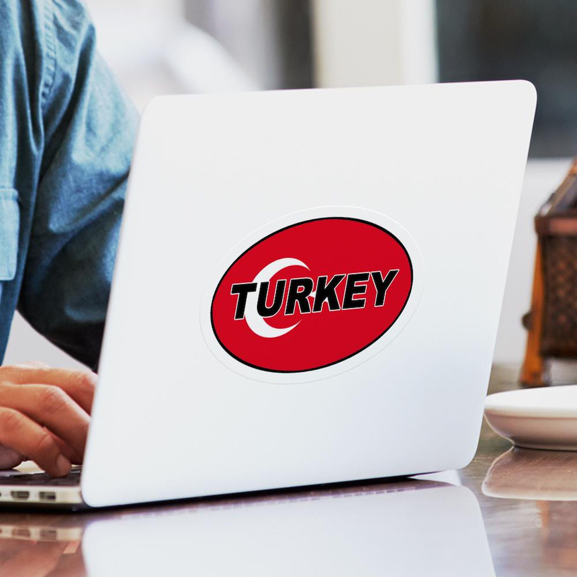 Turkey Flag Oval Car Bumper Sticker - Waterproof Decal for Cars, Laptops & Windows - Show Your Turkish Pride | Perfect for Travelers, Sports Fans & Patriotic Displays