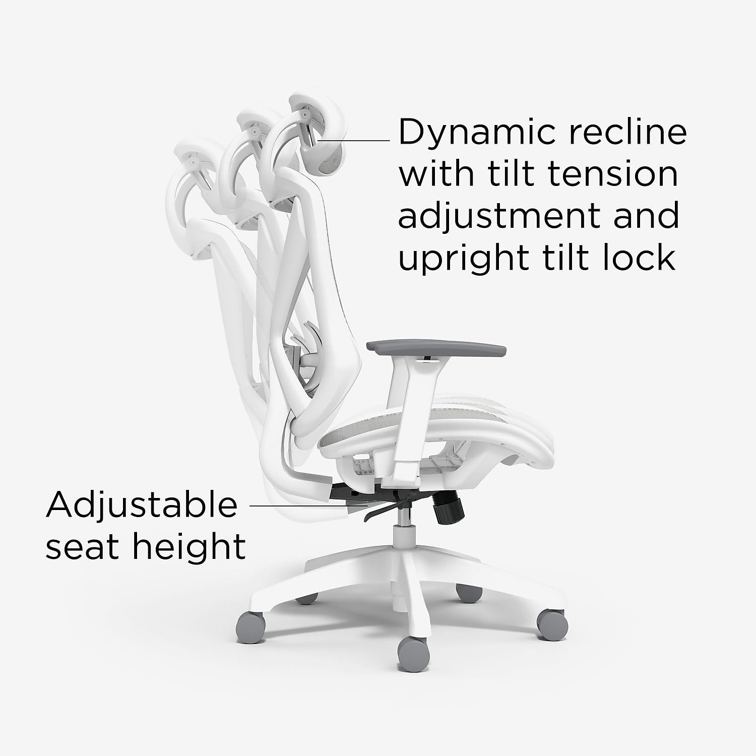 Union & Scale Flexfit Dexley Ergonomic Mesh Swivel Task Chair with Adjustable Lumbar Support - Gray Office Chair for Home & Workspace (UN61365) | Perfect for Long Hours of Computer Work, Gaming & Remote Office Setup