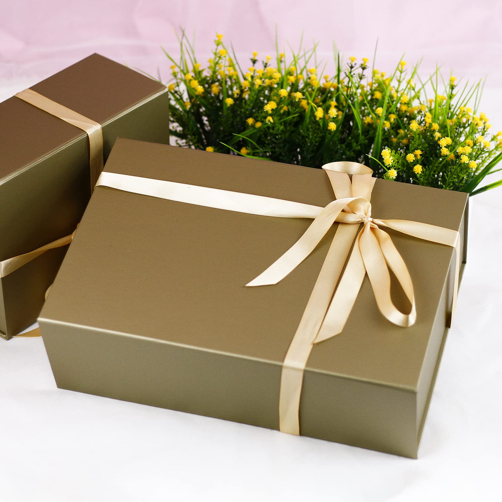 HavrePac 6 Pack Large Luxury Gift Boxes with Lids 13.8x9x4.3 Inches - Magnetic Closure Present Packaging Box for Mother's Day, Birthday, Wedding, Party - Perfect for Jewelry, Cosmetics, and Special Occasion Gifts