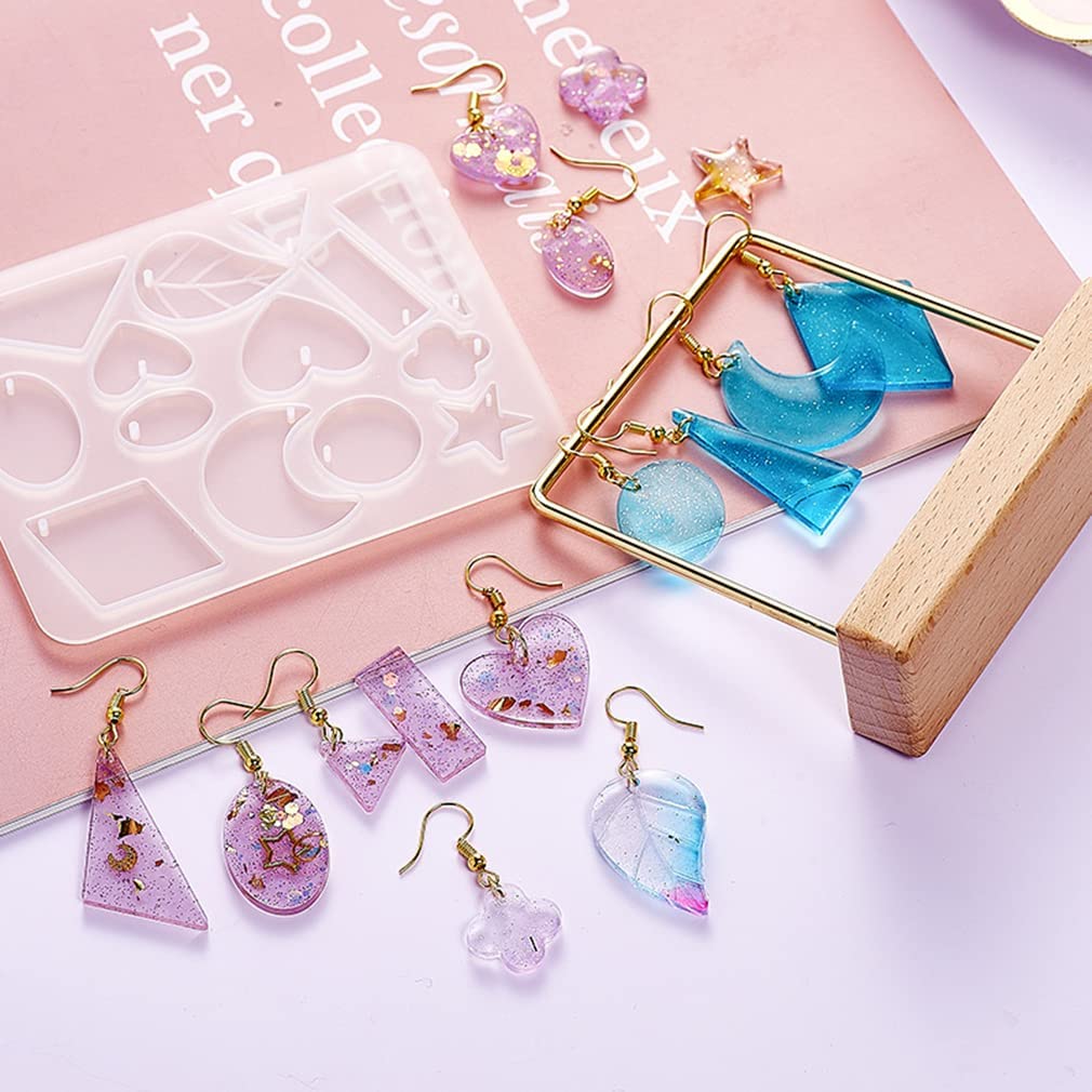 Premium Silicone Resin Molds for DIY Jewelry Making - 12 Cavity UV Epoxy Deep Casting Molds for Pendants, Earrings, Keychains & Bracelets - Perfect for Homemade Crafts, Gifts & Art Projects - Ideal for Resin Art, Handmade Jewelry & Creative DIY Gifts
