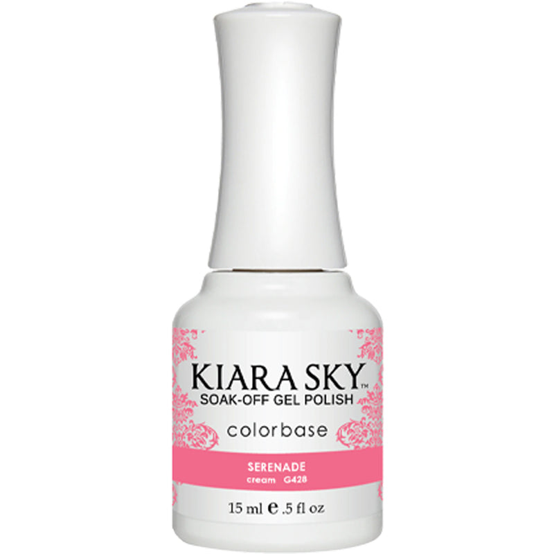 G428 Serenade Gel Nail Polish - Long-Lasting UV/LED Soak Off Nail Gel for Salon & Home Manicures - Perfect for Nail Art, French Tips & Special Occasions