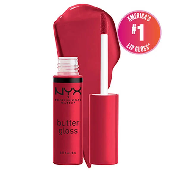 NYX Professional Makeup Butter Gloss - Hydrating Lip Gloss with Sheer Shine, Non-Sticky Formula for Smooth Lips - Perfect for Everyday Wear & Special Occasions