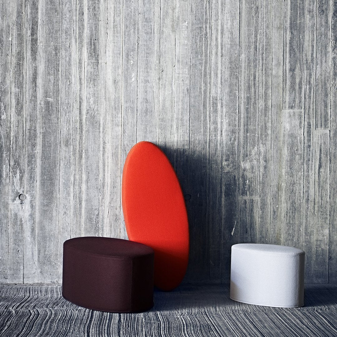 Busk Hertzog Bon Bon Pouf Ottoman - Softline Luxury Footrest & Seating for Living Room, Bedroom, or Nursery