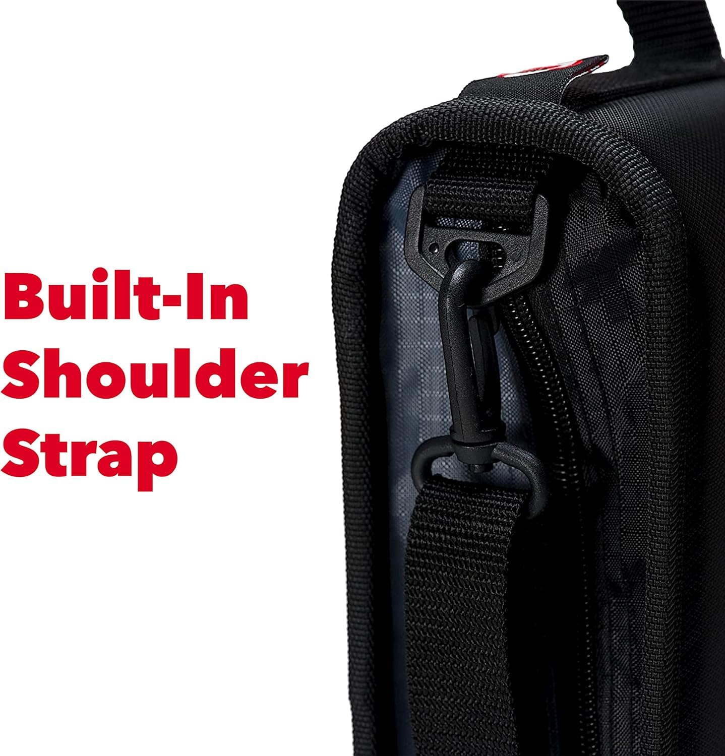 Case-it The Dual 2.0 Zipper Binder Backpack - 6 Pack Black - 800 Sheet Capacity with 5 Subject File Folder & Multiple Pockets - Includes Shoulder Strap & 2 Inch D-Rings - Perfect for School, College, Office & Travel Organization