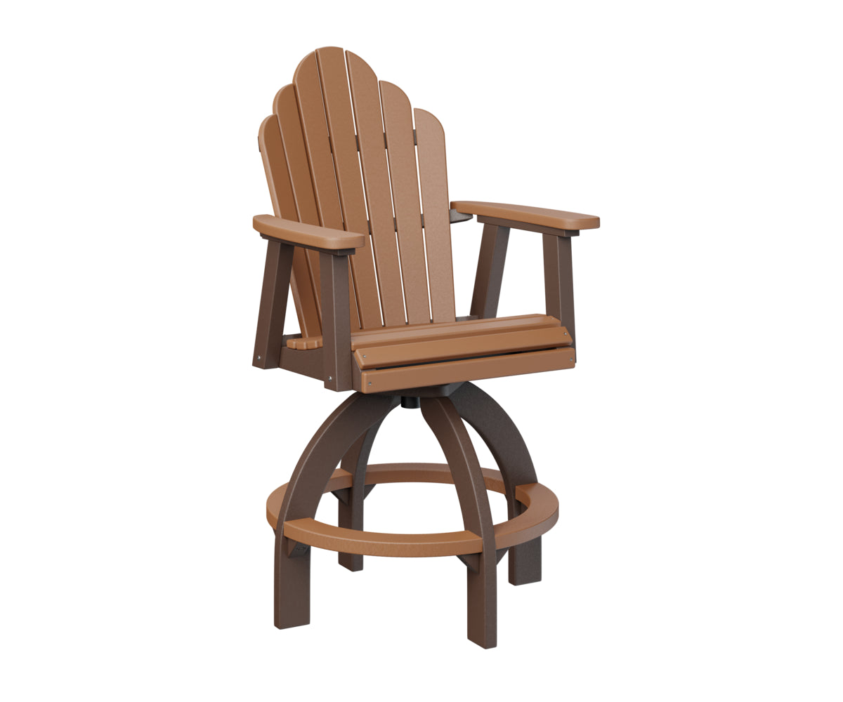 Berlin Gardens Cozi Back Swivel Bar Chair - Adjustable Height Counter Stool with Padded Seat - Perfect for Kitchen Island, Home Bar & Outdoor Patio Dining