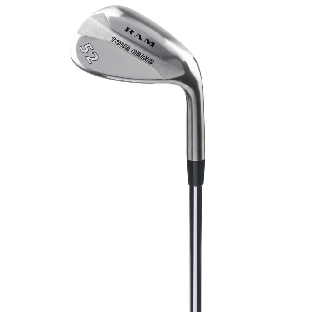 Ram Golf Tour Grind Premium Chrome Wedge for Men, Right Hand - Perfect for Precision Shots and Short Game Mastery