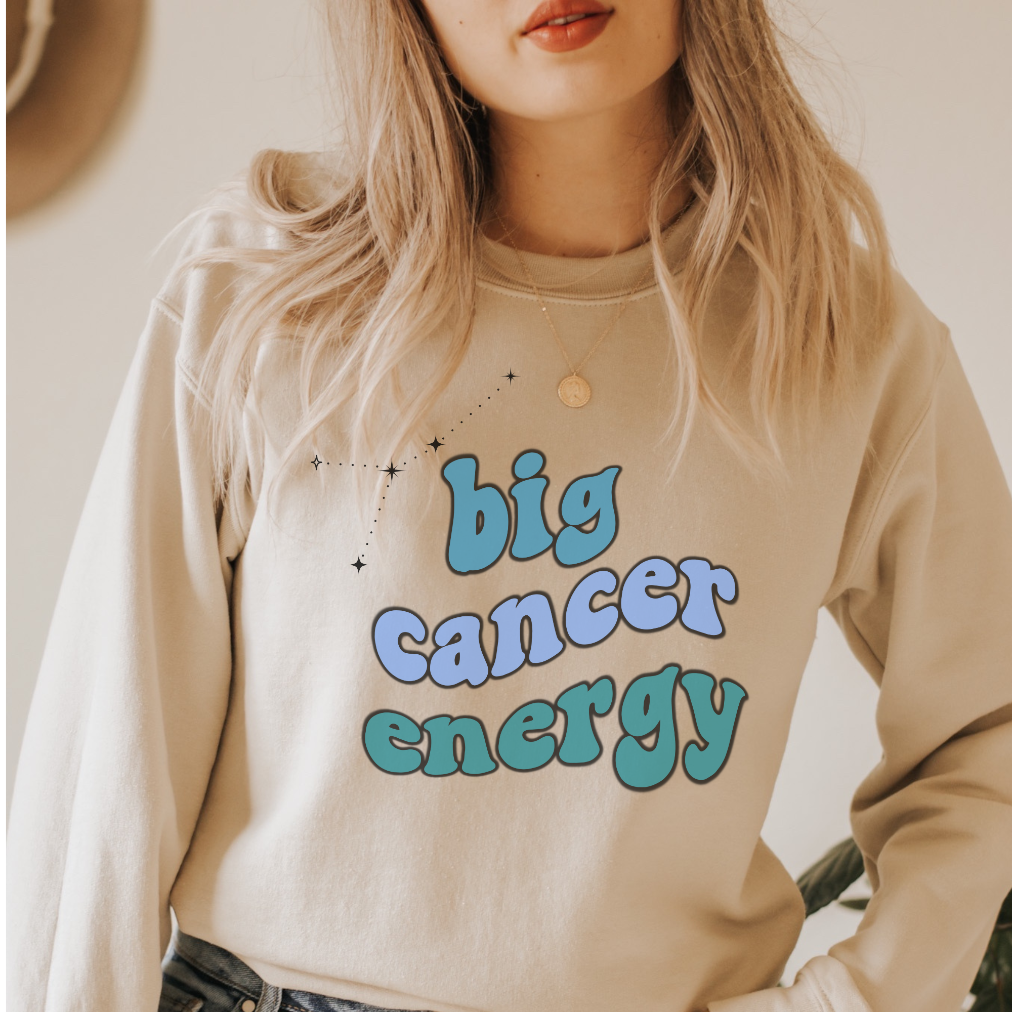 Cancer Zodiac Sweatshirt - Big Cancer Energy Hoodie for Women & Men - Perfect Gift for Astrology Lovers - Comfortable & Stylish for Daily Wear, Birthday Gifts, and Zodiac-Themed Events