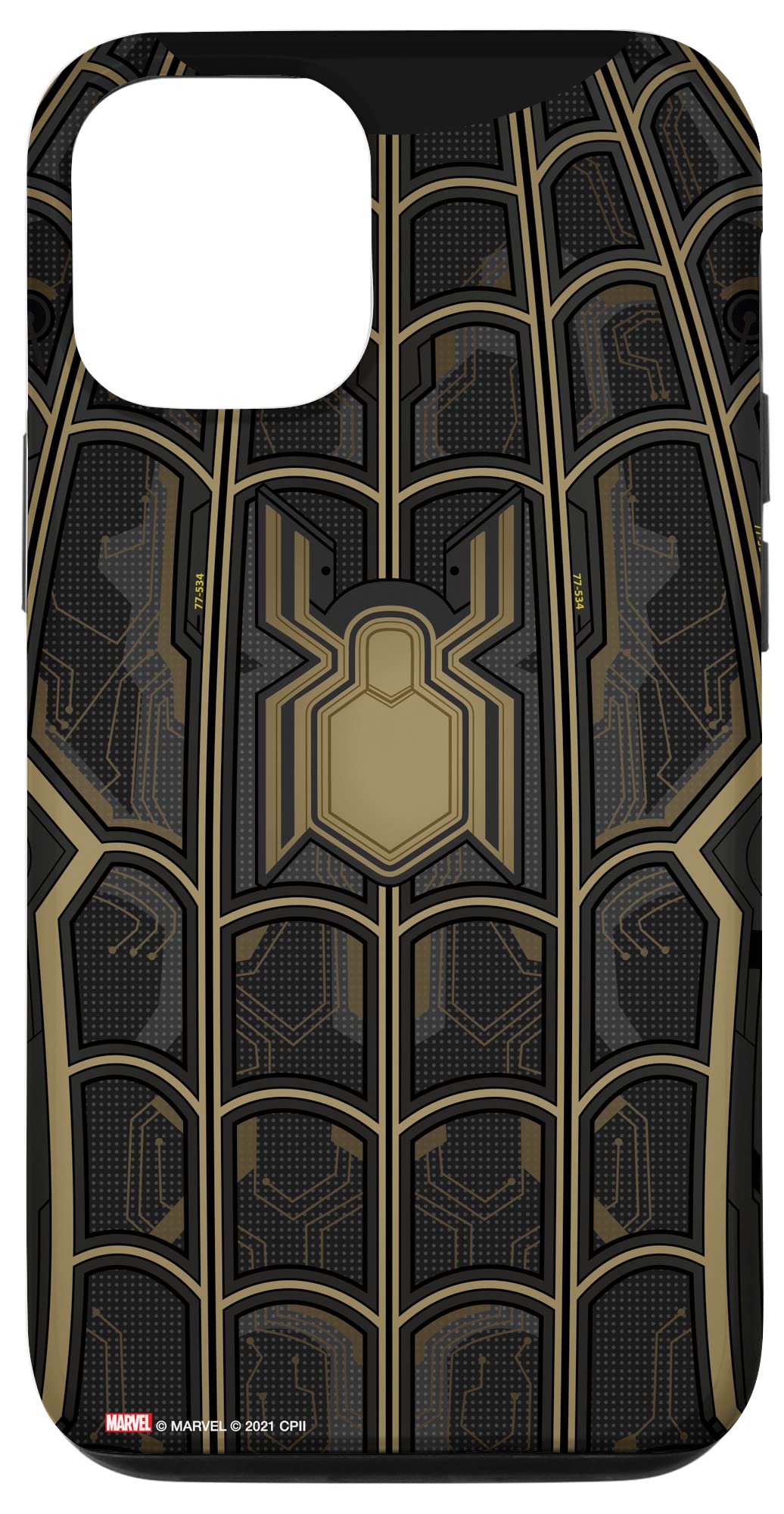 iPhone 12/12 Pro Marvel Spider-Man No Way Home Black & Gold Phone Case - Premium Protective Cover for Daily Use, Work & Travel