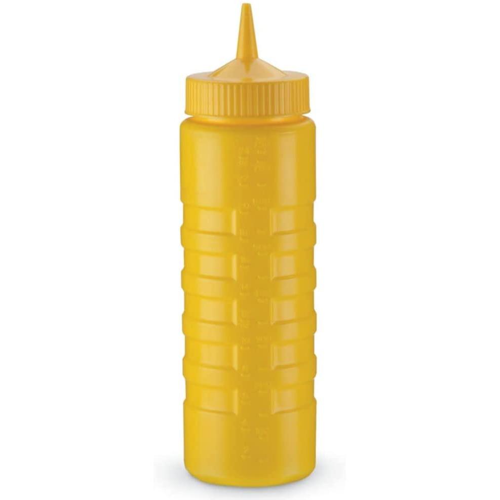 Vollrath 32 Oz Wide Mouth Squeeze Bottle - Yellow | Durable Plastic Condiment Dispenser for Sauces, Dressings & Oils | Perfect for Restaurants, Catering & Home Kitchen Use