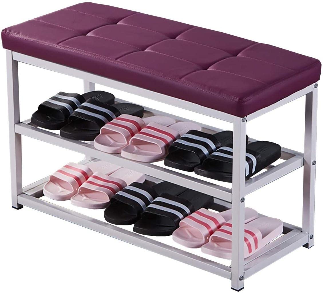 Multi-Purpose Storage Ottoman Bench - 70x30x45cm Entryway Shoe Rack with Seat, Low Rectangular Stool for Living Room, Bedroom & Dorm | Perfect for Entryway Organization, Shoe Storage & Extra Seating (Color: H)