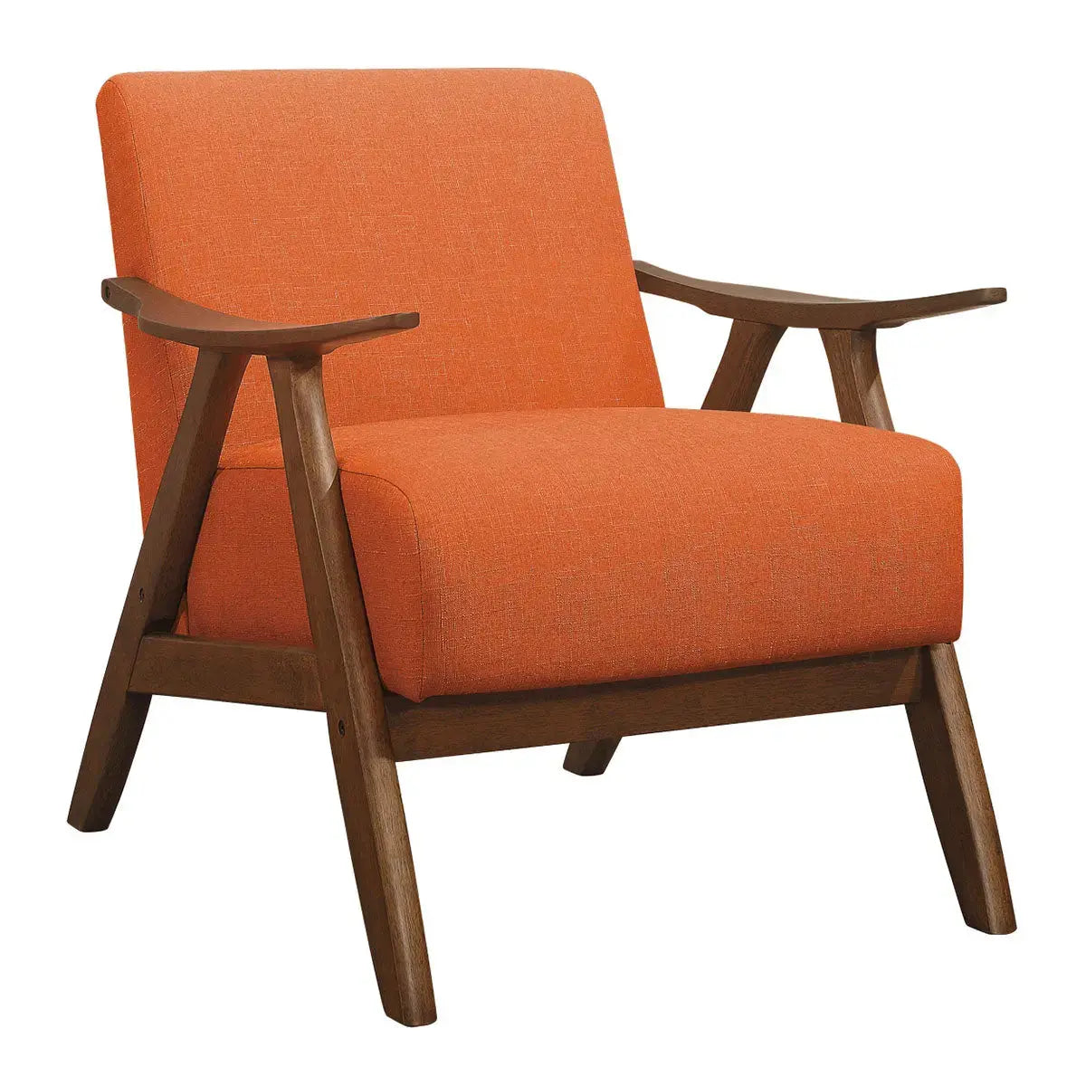 Damala Collection 1138 Orange Sofa Set - Modern Living Room Furniture for Home & Office Decor