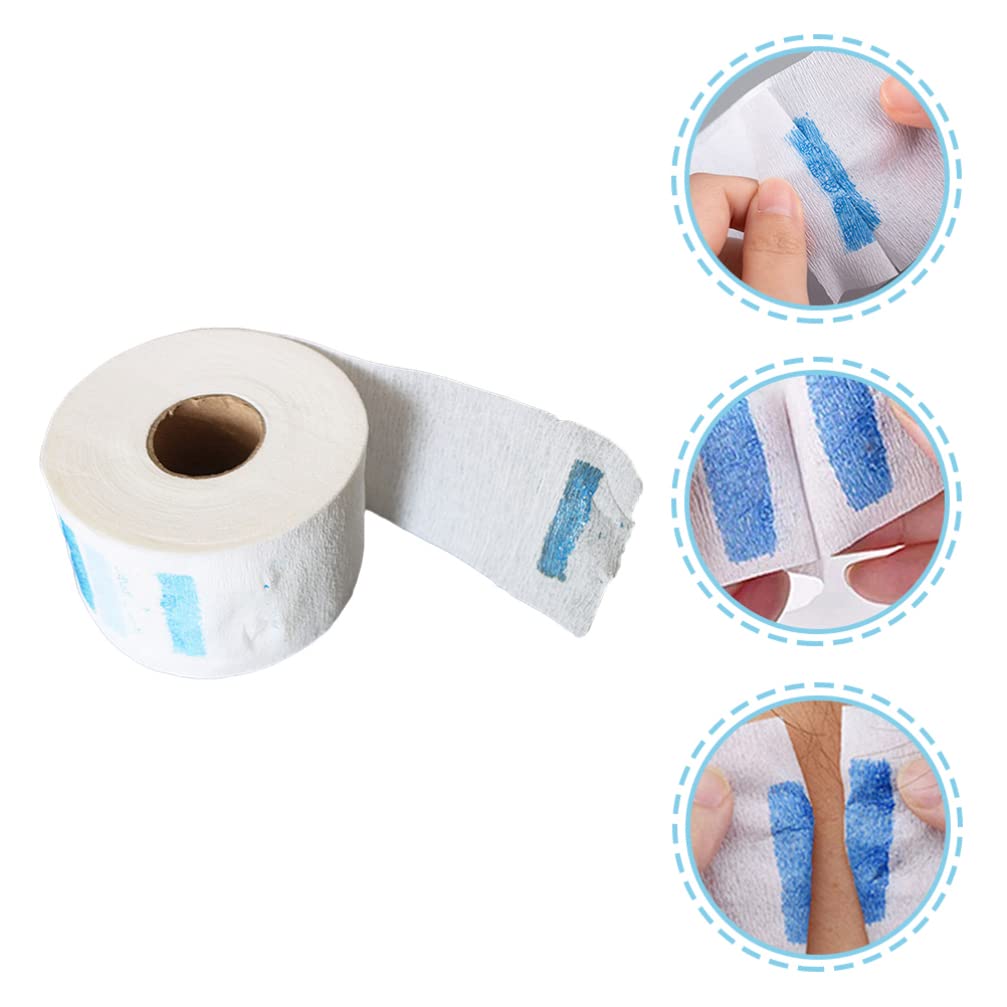 FOMIYES Salon Neck Paper - 10 Rolls Stretchy Barber Neck Strips for Hair Styling & Molding, White Disposable Scarf Paper for Hairdressers & Salons - Perfect for Haircuts, Coloring & Styling Sessions